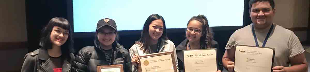 Bowie High School Dispatch staff winners.