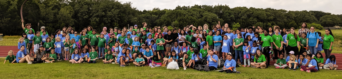 Group picture, Girls Outside Clean Up 2019
