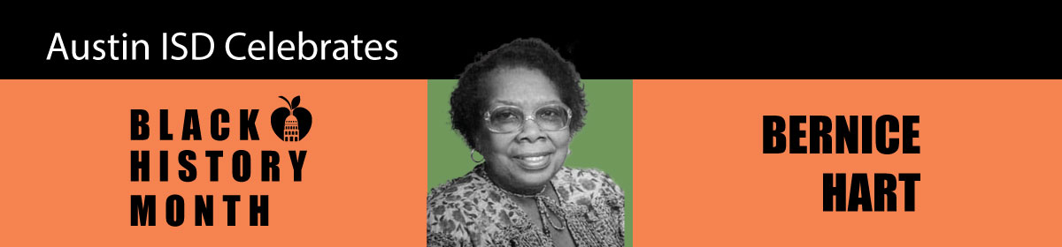 Banner graphic with photo of Bernice Hart