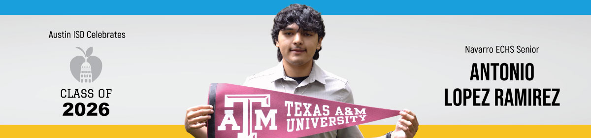 A banner image of the student. 