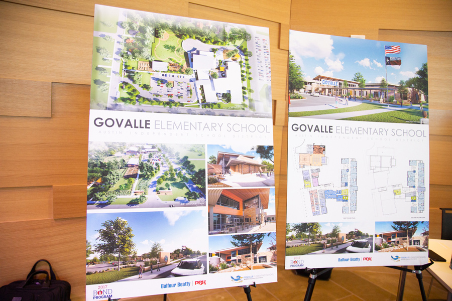 Govalle Elementary site plan posters.