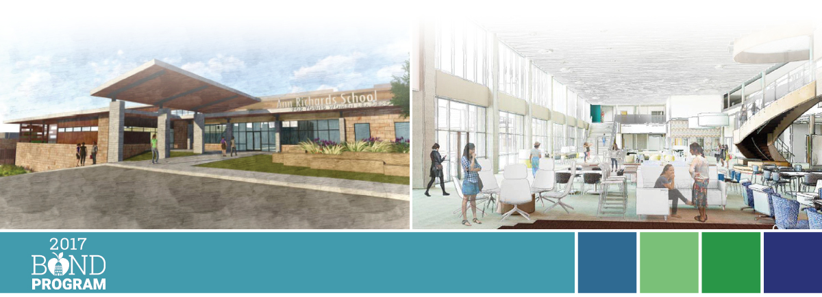 Ann Richards School Exterior and Interior Rendering