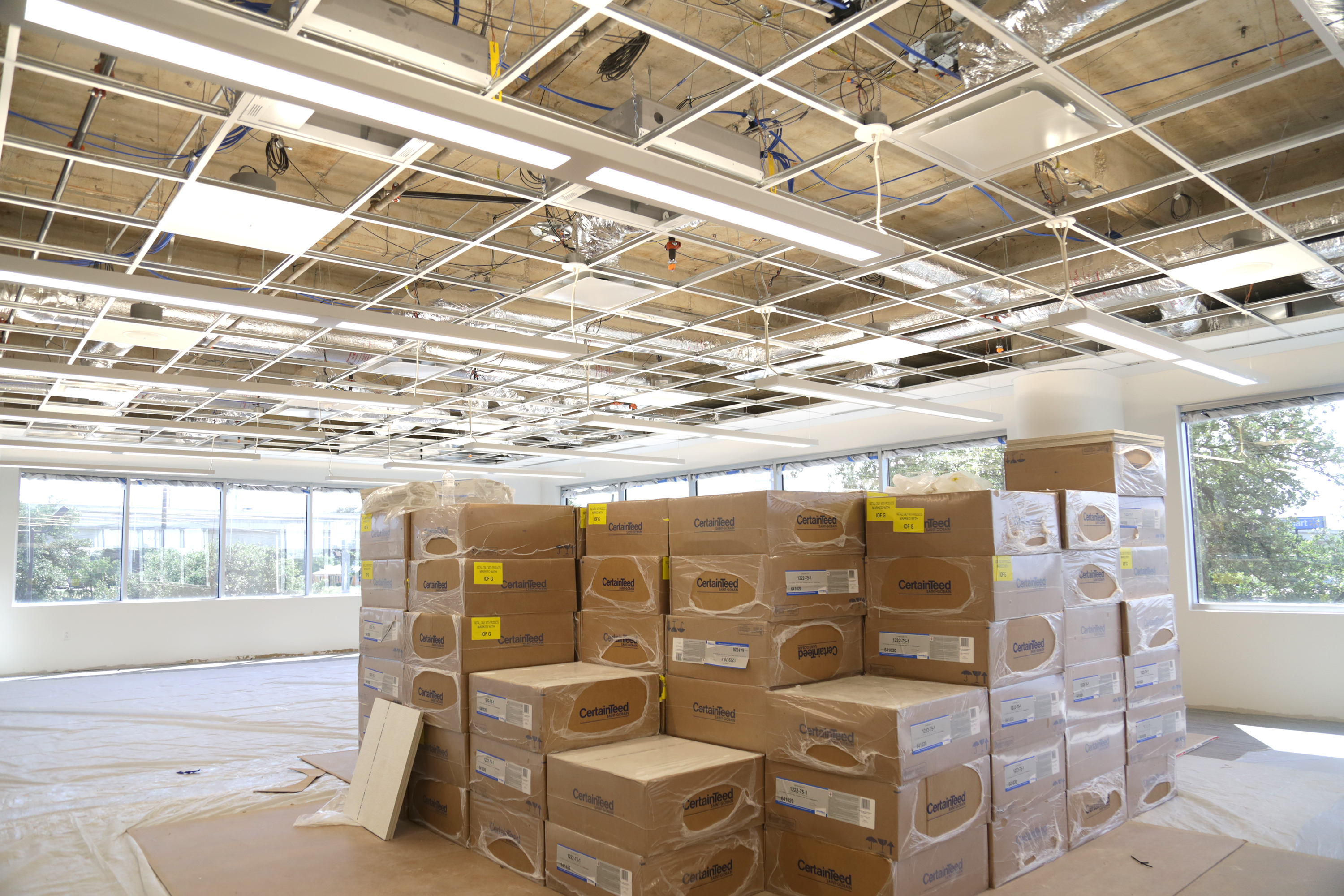 Austin ISD New HQ ceiling tiles