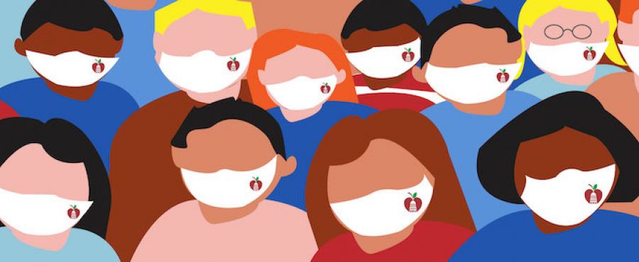 Students wearing masks