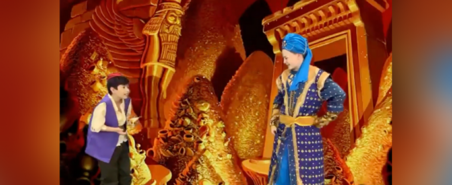 Students performing Aladdin Jr