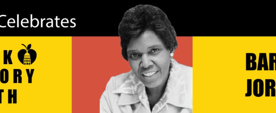 Banner graphic with photo of Barbara Jordan