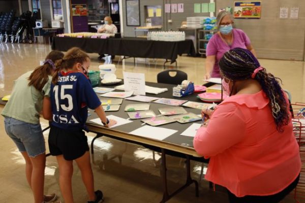 Students at Art Station