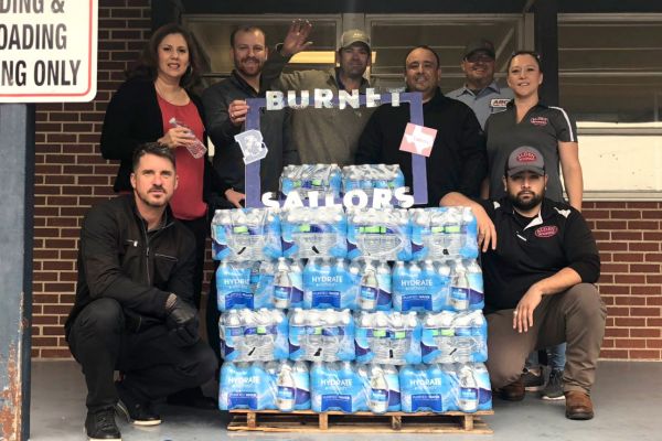 Water donation from ABC Supply Co.